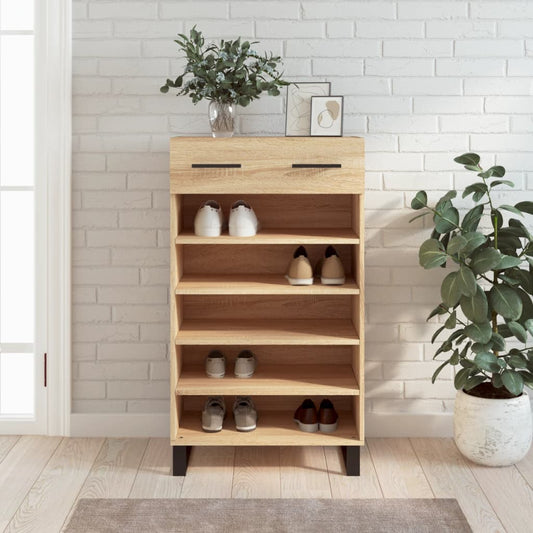 Shoe Cabinet Sonoma Oak 60x35x105 cm Engineered Wood