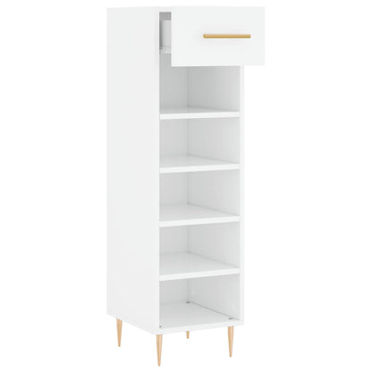 Shoe Cabinet White 30x35x105 cm Engineered Wood