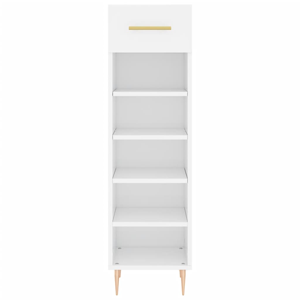 Shoe Cabinet White 30x35x105 cm Engineered Wood