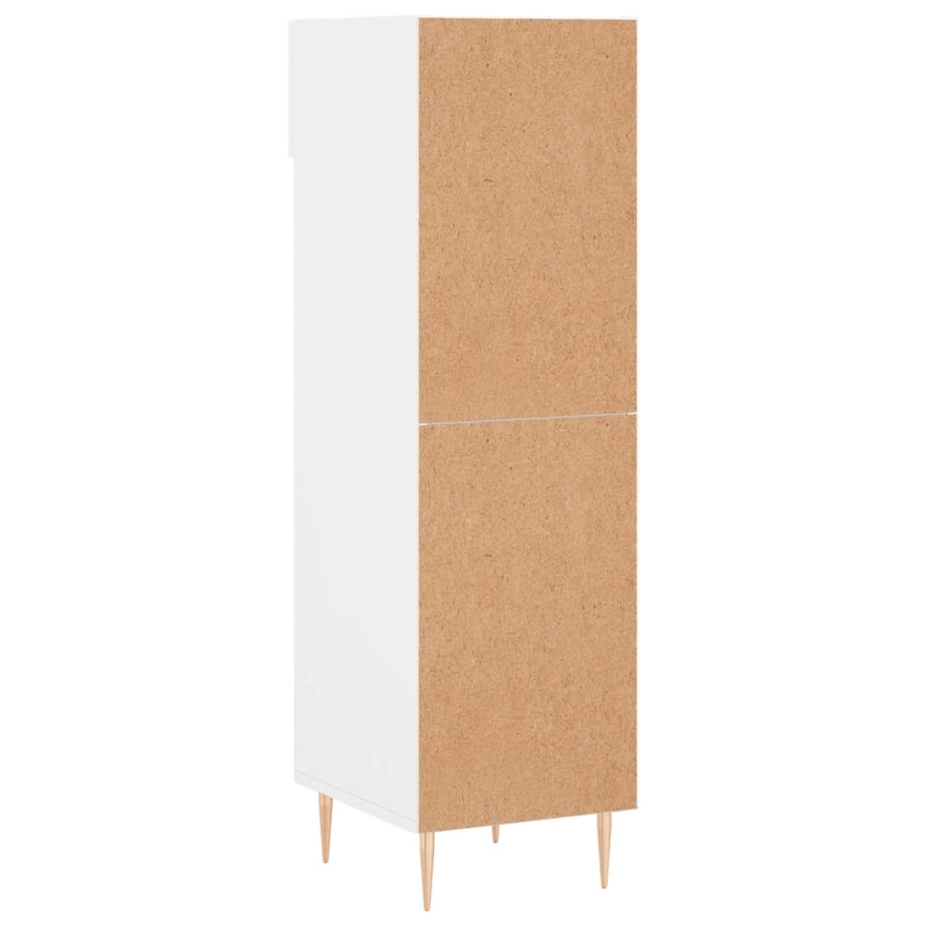 Shoe Cabinet White 30x35x105 cm Engineered Wood