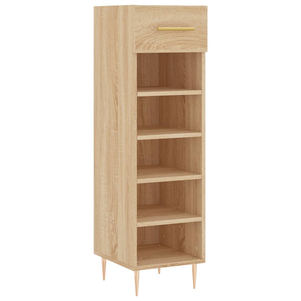 Shoe Cabinet Sonoma Oak 30x35x105 cm Engineered Wood