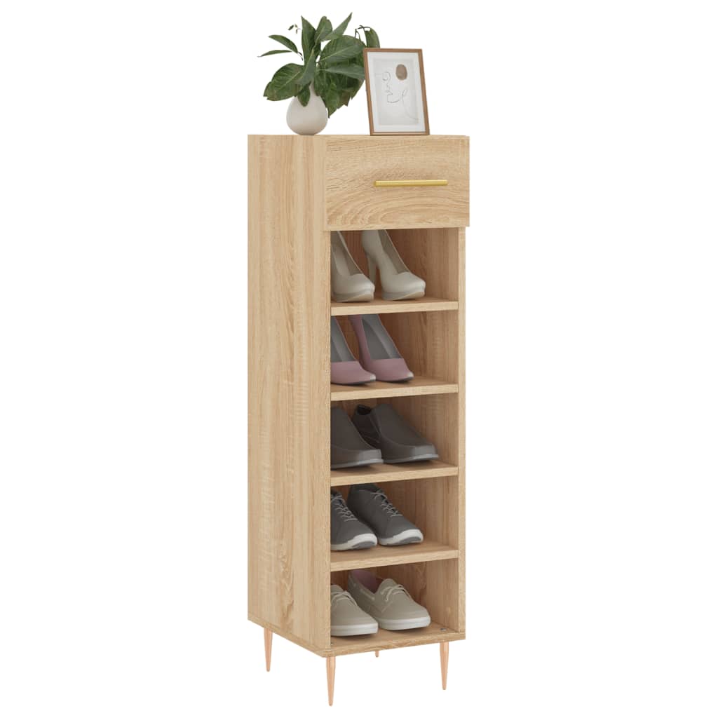 Shoe Cabinet Sonoma Oak 30x35x105 cm Engineered Wood