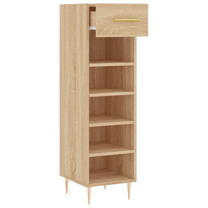 Shoe Cabinet Sonoma Oak 30x35x105 cm Engineered Wood