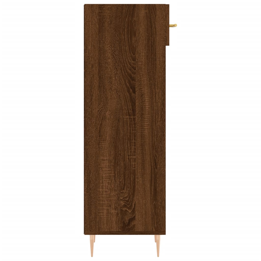 Shoe Cabinet Brown Oak 30x35x105 cm Engineered Wood