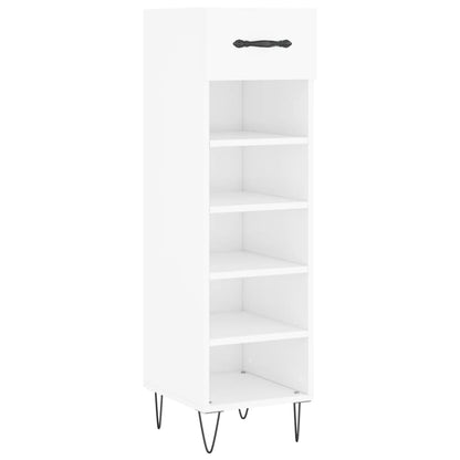 Shoe Cabinet High Gloss White 30x35x105 cm Engineered Wood