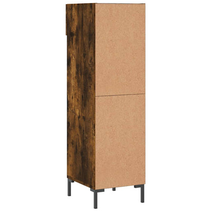 Shoe Cabinet Smoked Oak 30x35x105 cm Engineered Wood