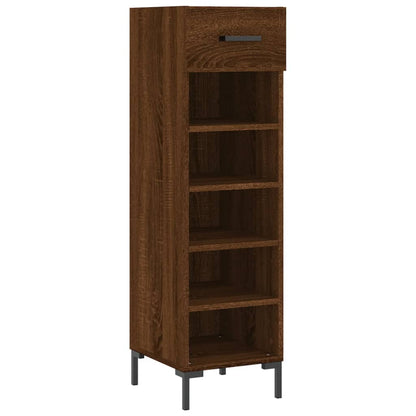 Shoe Cabinet Brown Oak 30x35x105 cm Engineered Wood