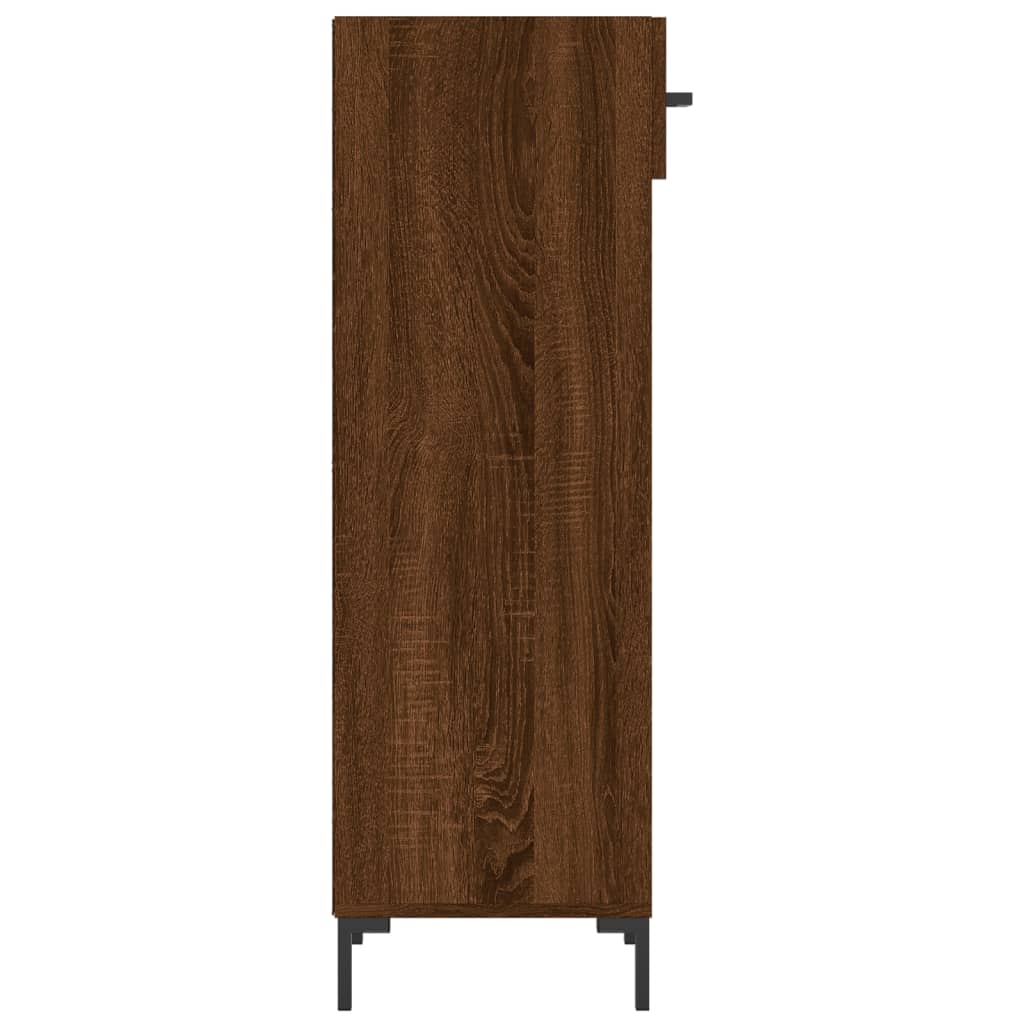 Shoe Cabinet Brown Oak 30x35x105 cm Engineered Wood