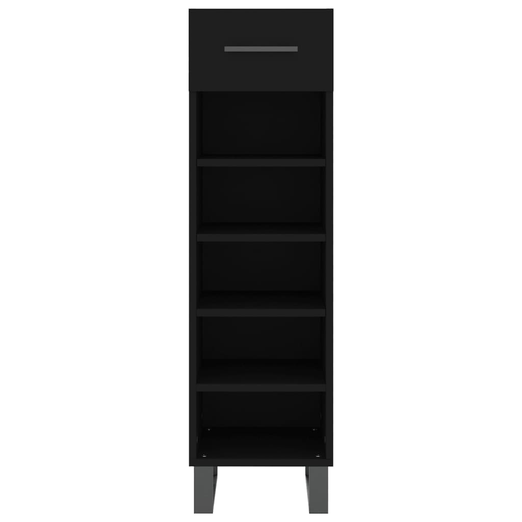 Shoe Cabinet Black 30x35x105 cm Engineered Wood