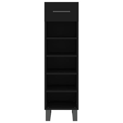 Shoe Cabinet Black 30x35x105 cm Engineered Wood