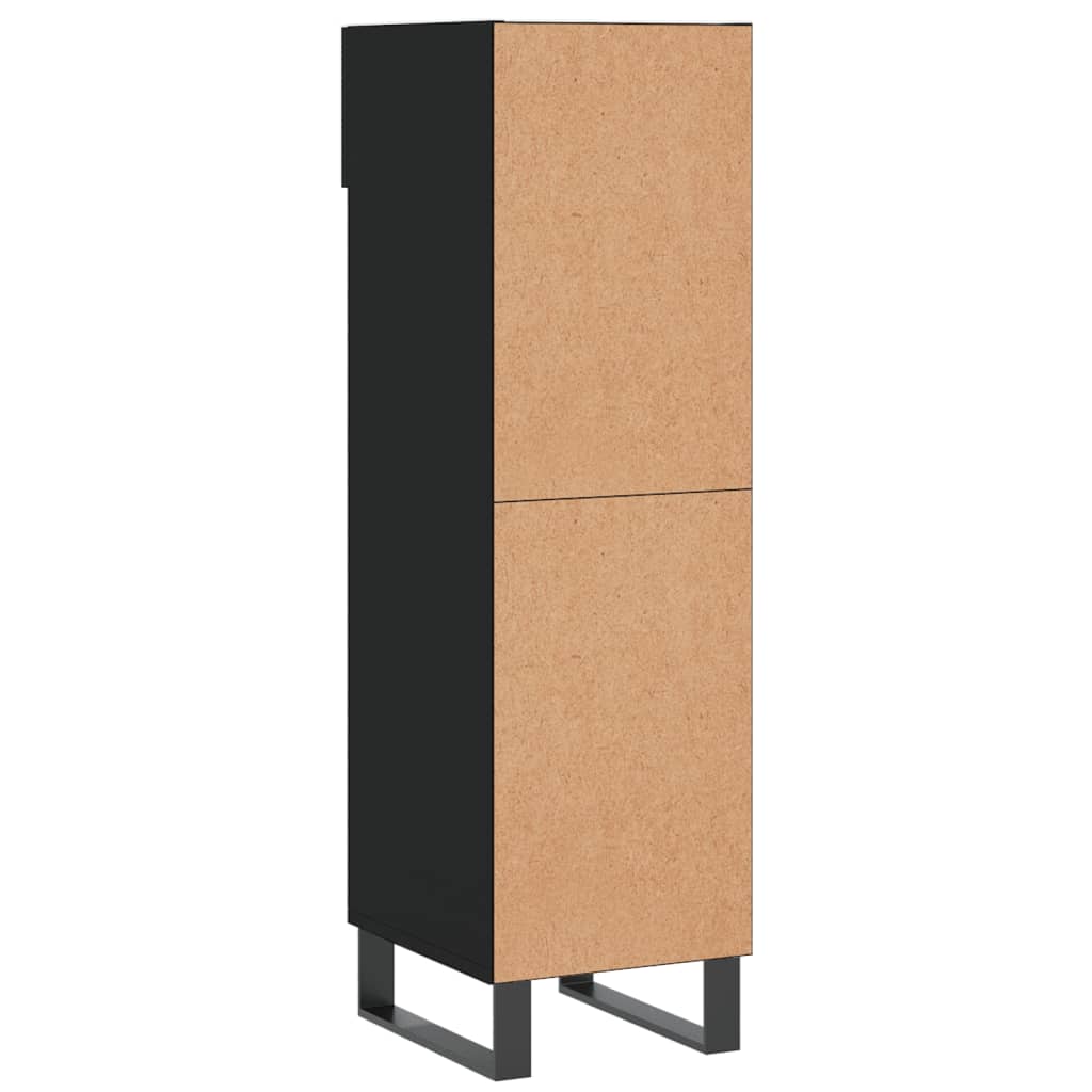 Shoe Cabinet Black 30x35x105 cm Engineered Wood