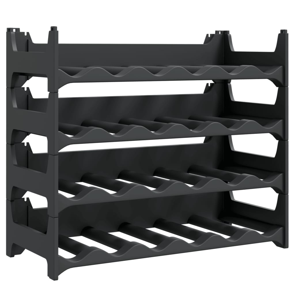 Wine Rack for 24 Bottles PP Stackable