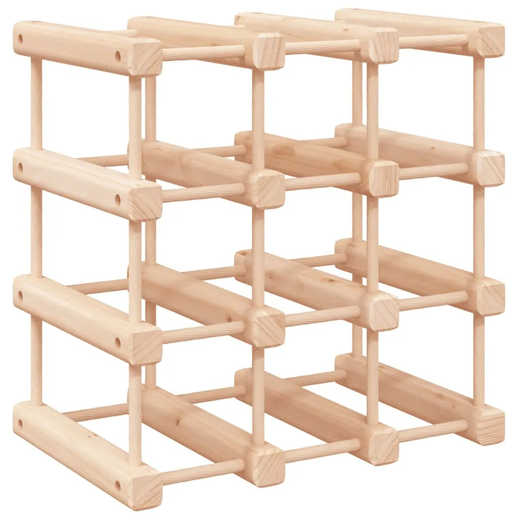 Wine Rack for 12 Bottles 36x23x36 cm Solid Wood Pine