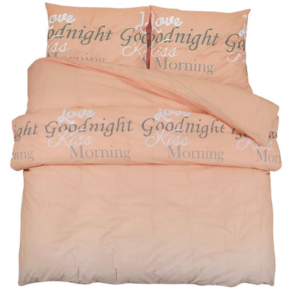 Duvet Cover Set Pink 260x220 cm Cotton