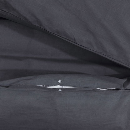 Duvet Cover Set Black 200x200 cm Cotton