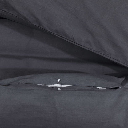 Duvet Cover Set Black 200x220 cm Cotton