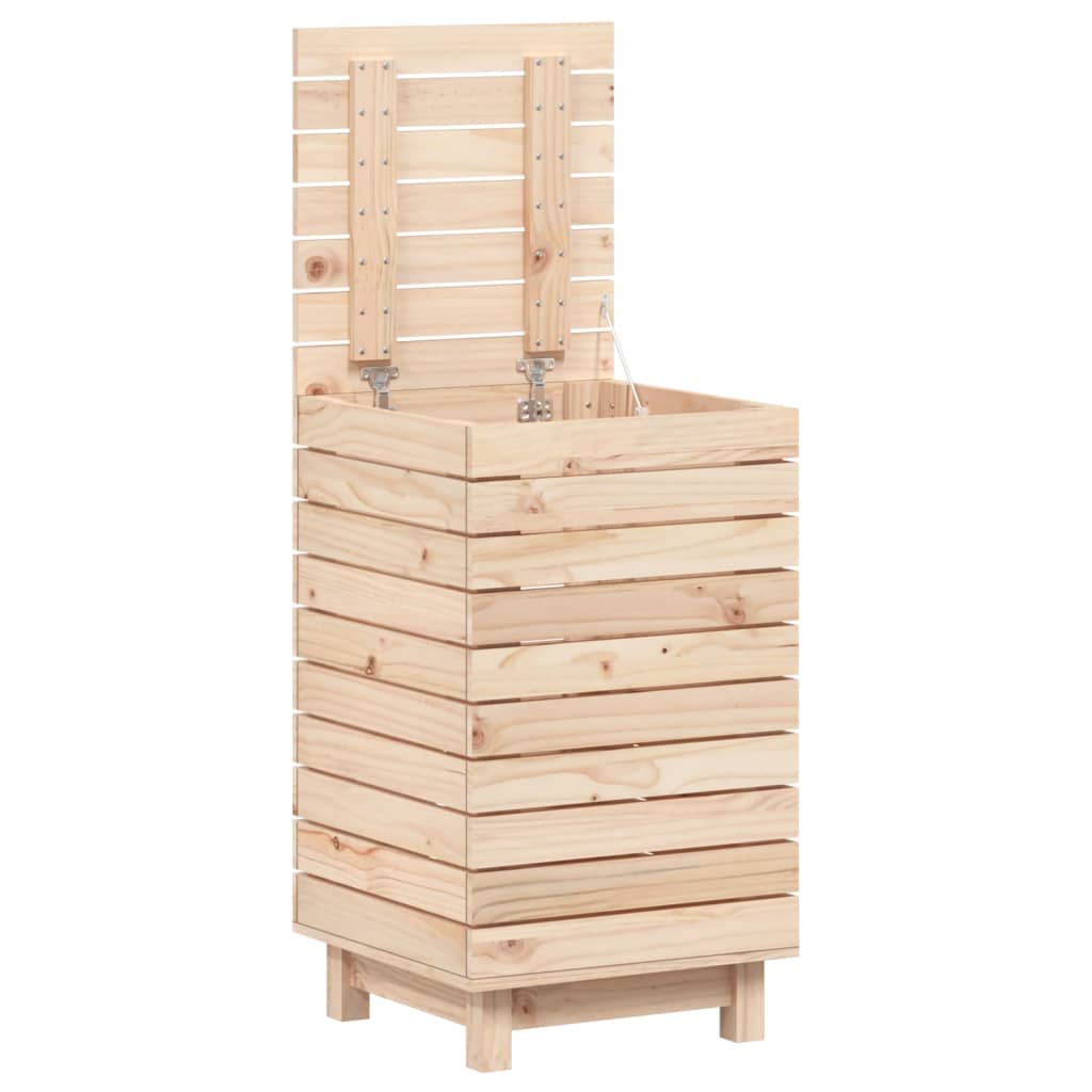 Laundry Basket 44x44x76 cm Solid Wood Pine