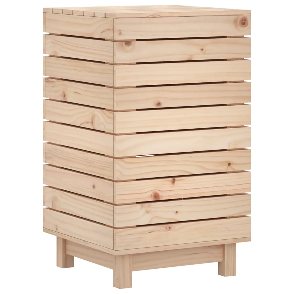 Laundry Basket 44x44x76 cm Solid Wood Pine