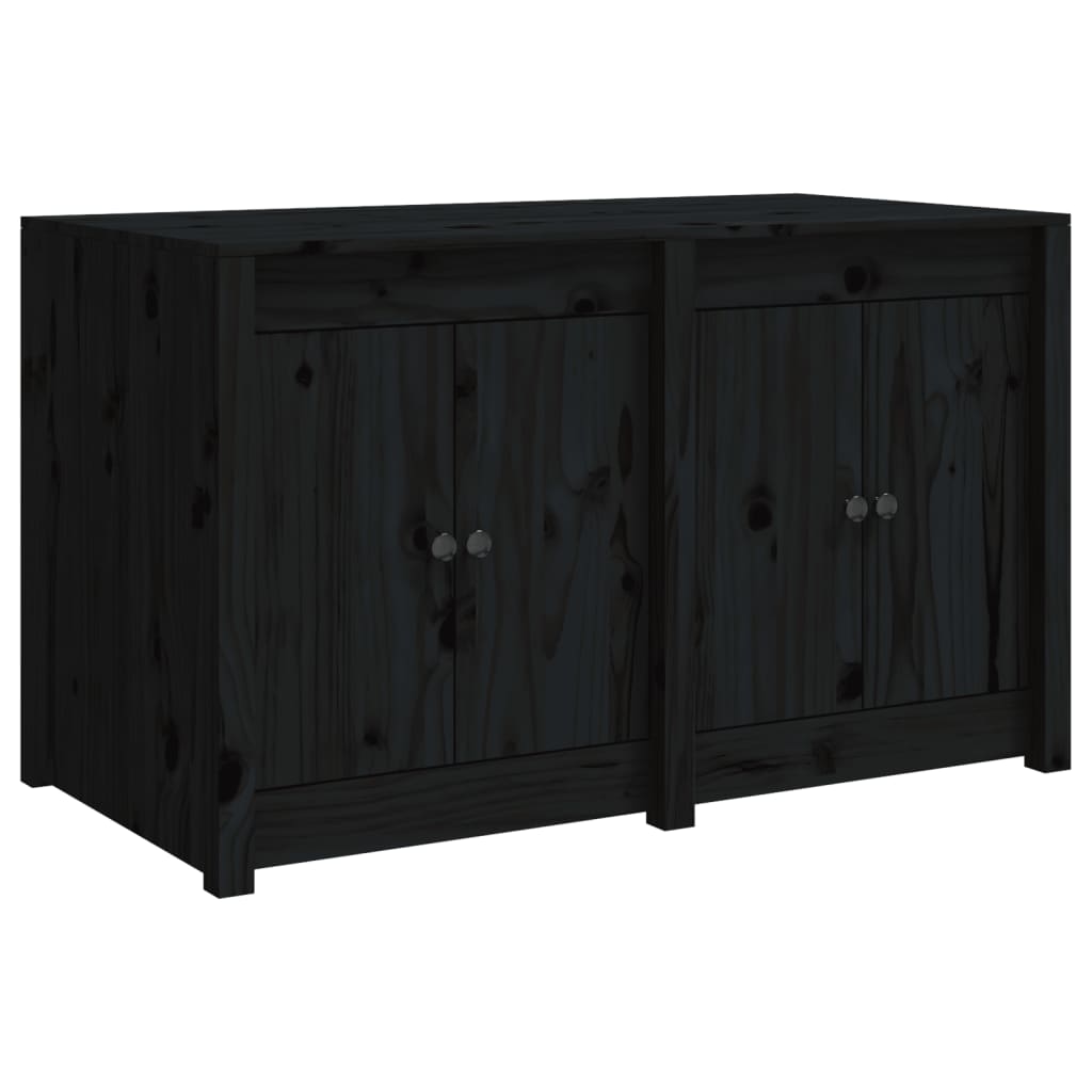 Outdoor Kitchen Cabinet Black 106x55x64 cm Solid Wood Pine