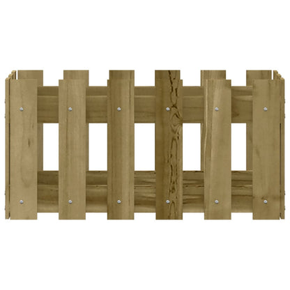 Garden Planter with Fence Design 60x30x30 cm Impregnated Wood Pine