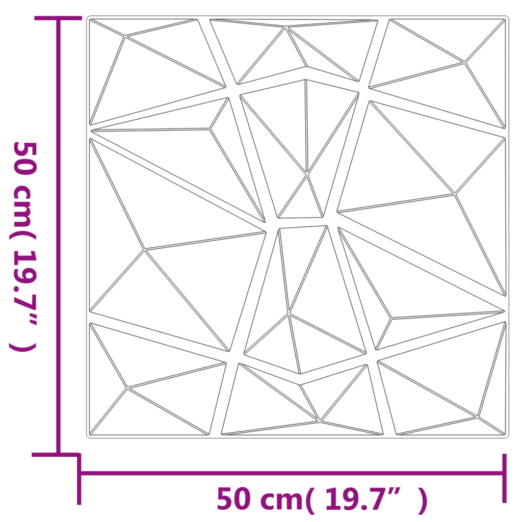 Wall Panels 24 pcs Green 50x50 cm XPS 6 m² Diamond