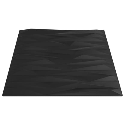 Wall Panels 12 pcs Black 50x50 cm XPS 3 m² Stone