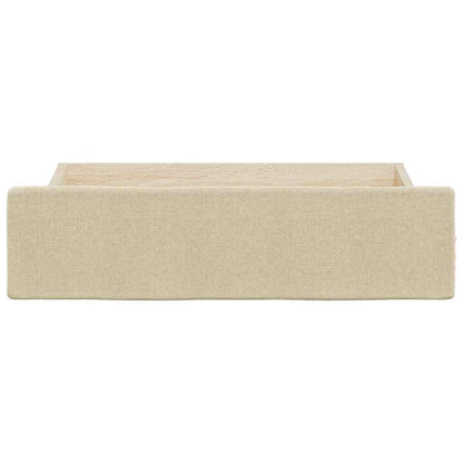 Bed Drawers 2 pcs Cream Engineered Wood and Fabric