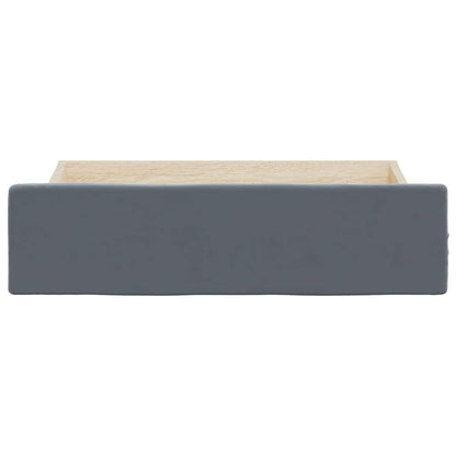 Bed Drawers 2 pcs Dark Grey Engineered Wood and Velvet