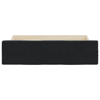 Bed Drawers 2 pcs Black Engineered Wood and Velvet