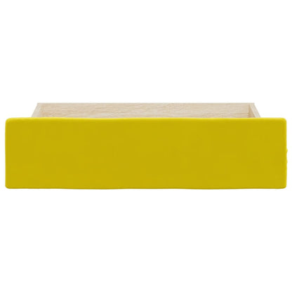 Bed Drawers 2 pcs Yellow Engineered Wood and Velvet