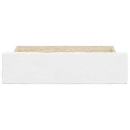 Bed Drawers 2 pcs White Engineered Wood and Faux Leather