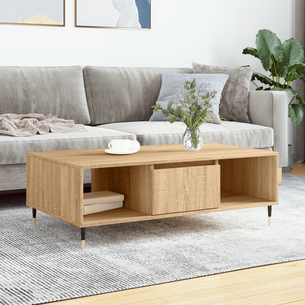 Coffee Table Sonoma Oak 104x60x35 cm Engineered Wood