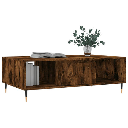 Coffee Table Smoked Oak 104x60x35 cm Engineered Wood