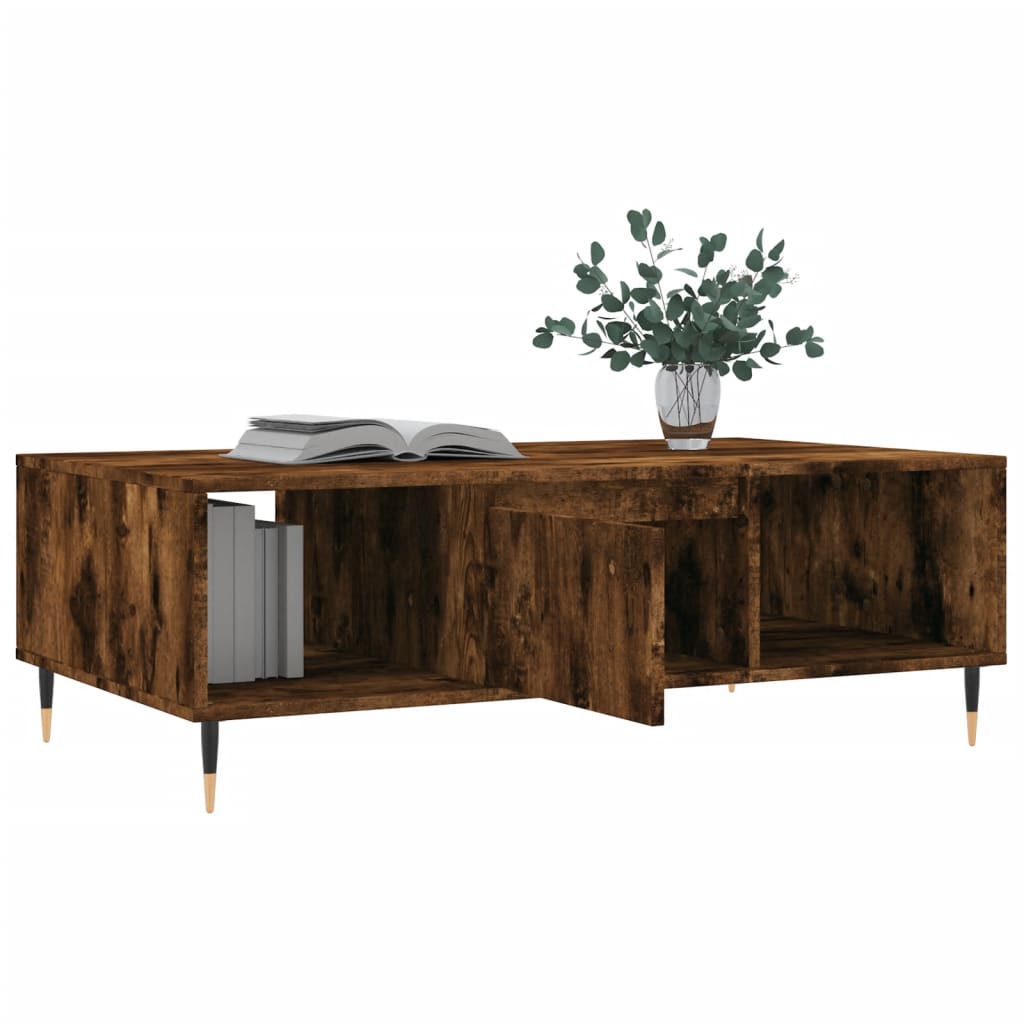 Coffee Table Smoked Oak 104x60x35 cm Engineered Wood