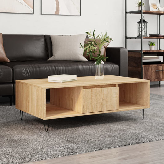 Coffee Table Sonoma Oak 104x60x35 cm Engineered Wood