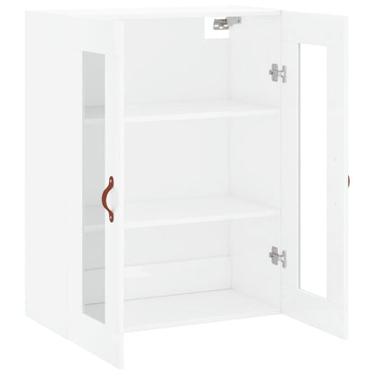 Wall Mounted Cabinet High Gloss White 69.5x34x90 cm