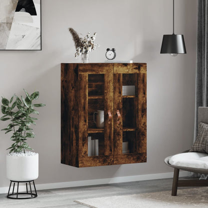 Wall Mounted Cabinet Smoked Oak 69.5x34x90 cm