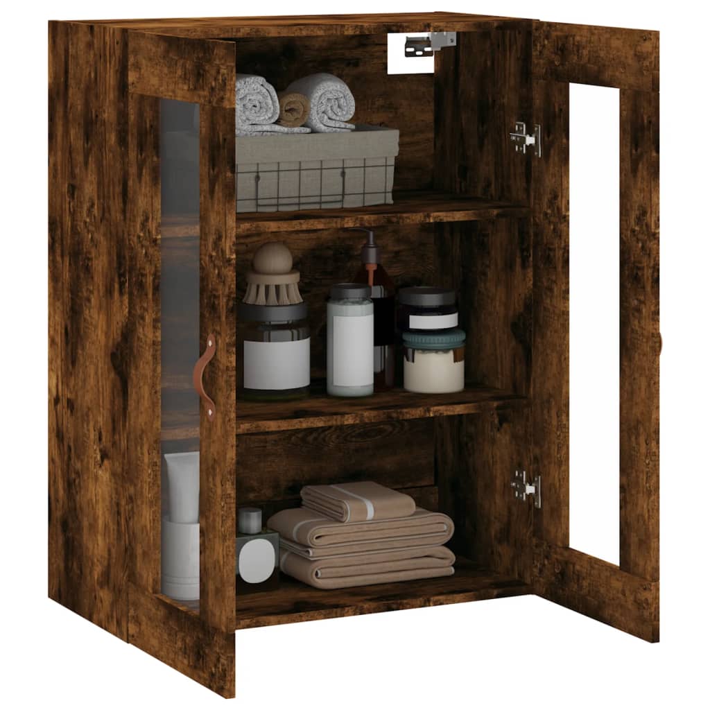 Wall Mounted Cabinet Smoked Oak 69.5x34x90 cm