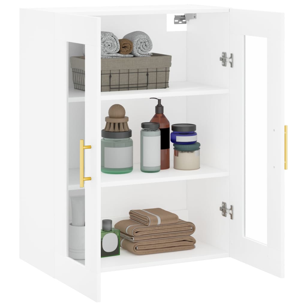 Wall Mounted Cabinet White 69.5x34x90 cm