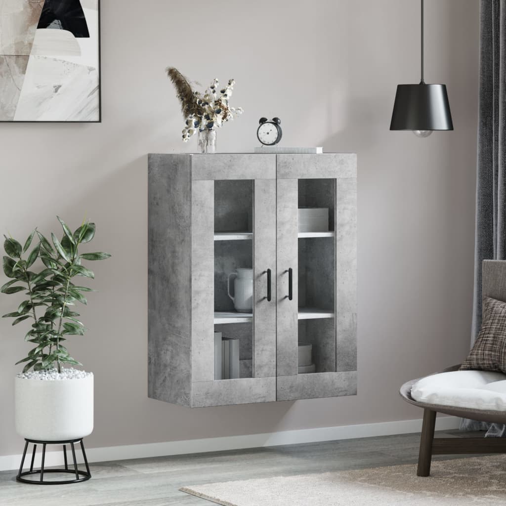 Wall Mounted Cabinet Concrete Grey 69.5x34x90 cm