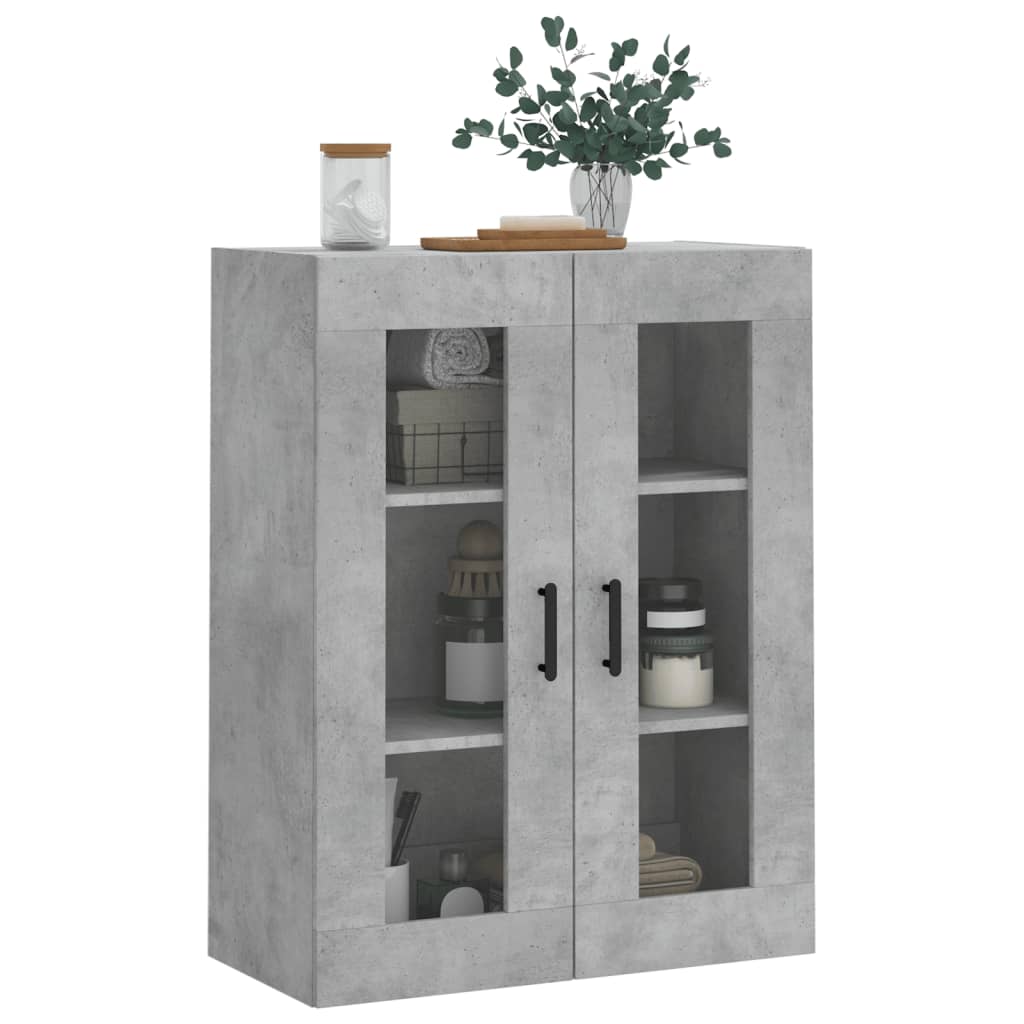 Wall Mounted Cabinet Concrete Grey 69.5x34x90 cm