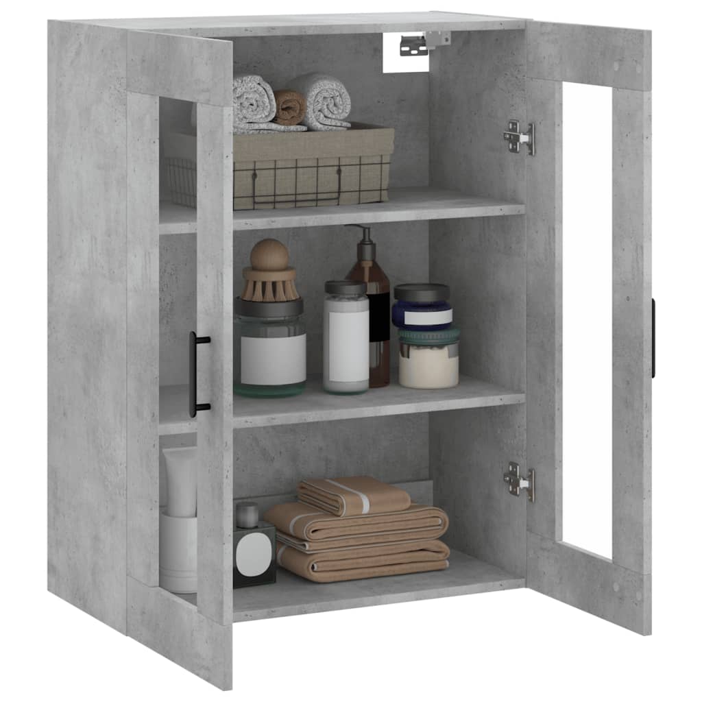 Wall Mounted Cabinet Concrete Grey 69.5x34x90 cm