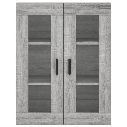 Wall Mounted Cabinet Grey Sonoma 69.5x34x90 cm