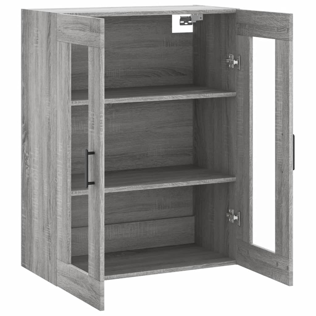 Wall Mounted Cabinet Grey Sonoma 69.5x34x90 cm