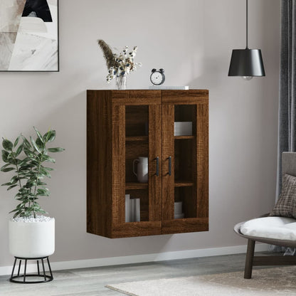 Wall Mounted Cabinet Brown Oak 69.5x34x90 cm