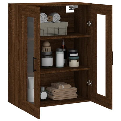 Wall Mounted Cabinet Brown Oak 69.5x34x90 cm