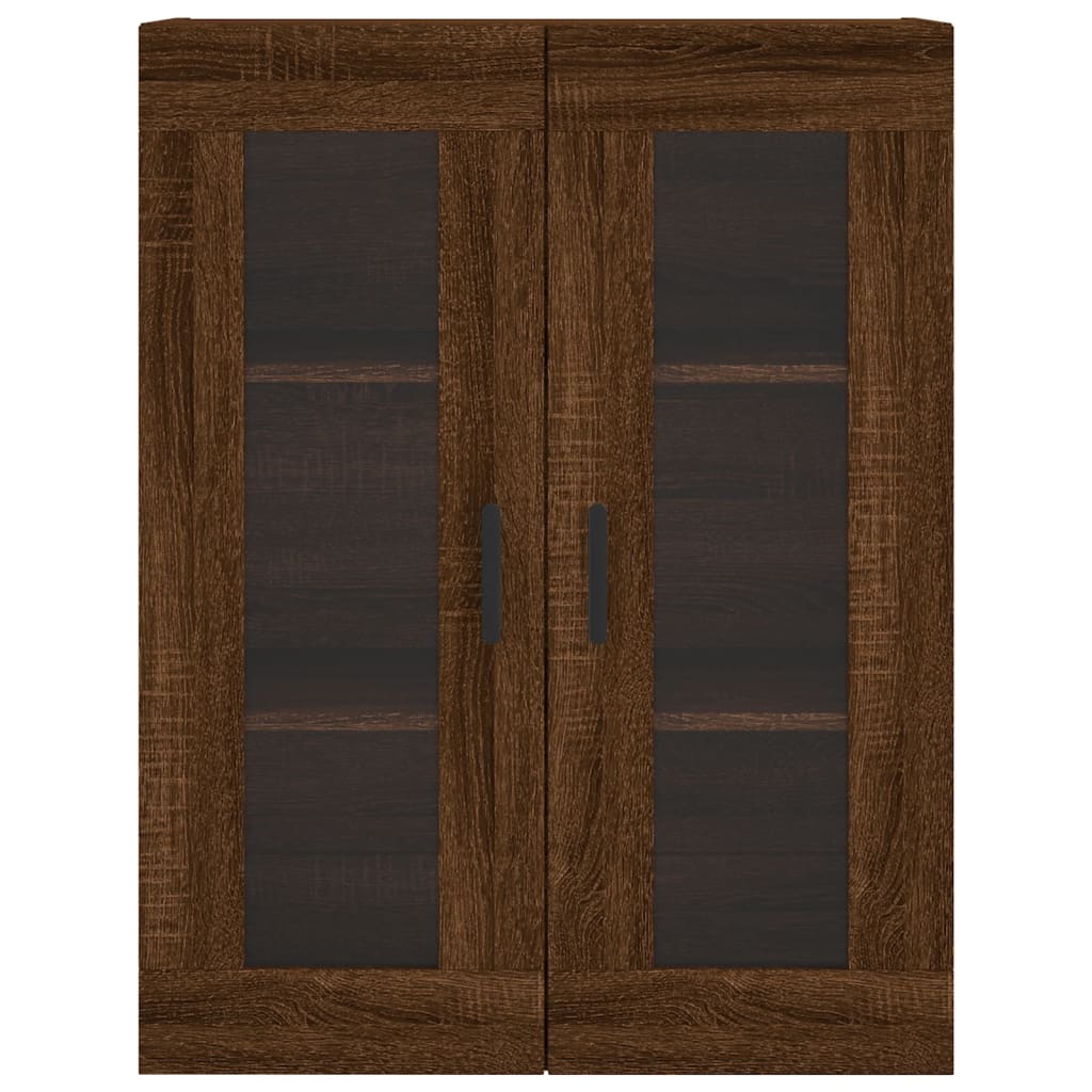 Wall Mounted Cabinet Brown Oak 69.5x34x90 cm