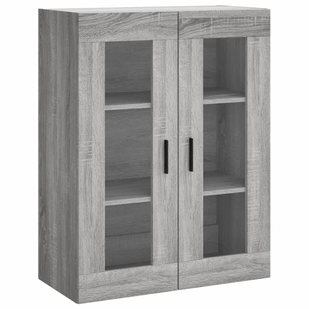 Wall Mounted Cabinet Grey Sonoma 69.5x34x90 cm