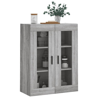 Wall Mounted Cabinet Grey Sonoma 69.5x34x90 cm