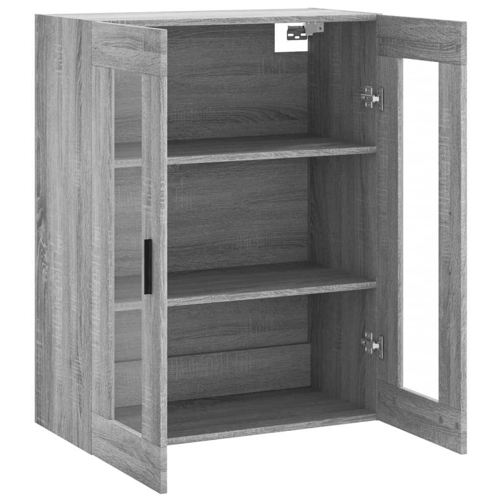 Wall Mounted Cabinet Grey Sonoma 69.5x34x90 cm